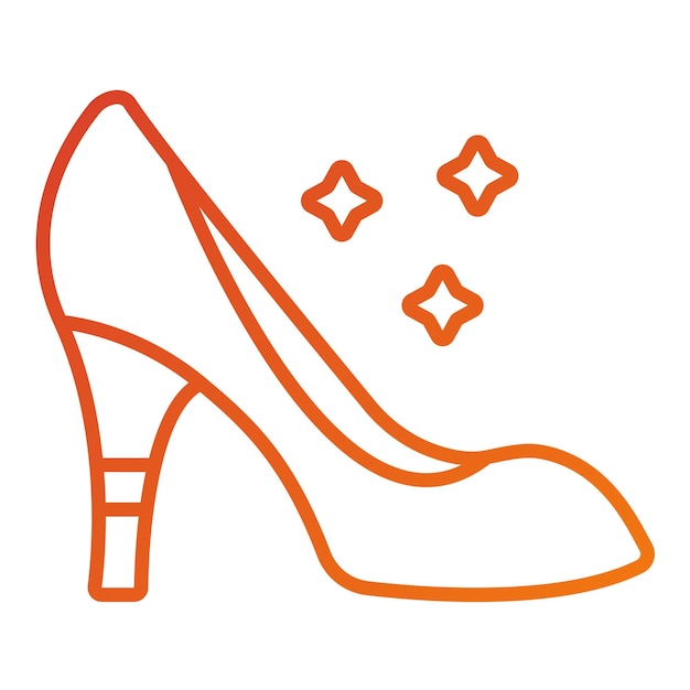 Diseño vectorial de estilo de icono de tacón alto