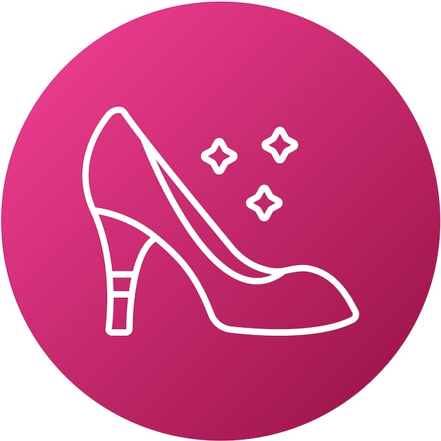 Diseño vectorial de estilo de icono de tacón alto