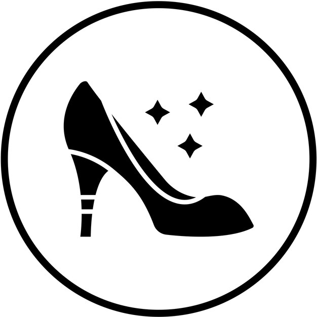 Diseño vectorial de estilo de icono de tacón alto