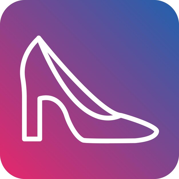 Diseño vectorial Estilo del icono de los tacones altos