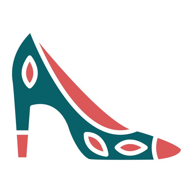 Diseño vectorial Estilo del icono de los tacones altos