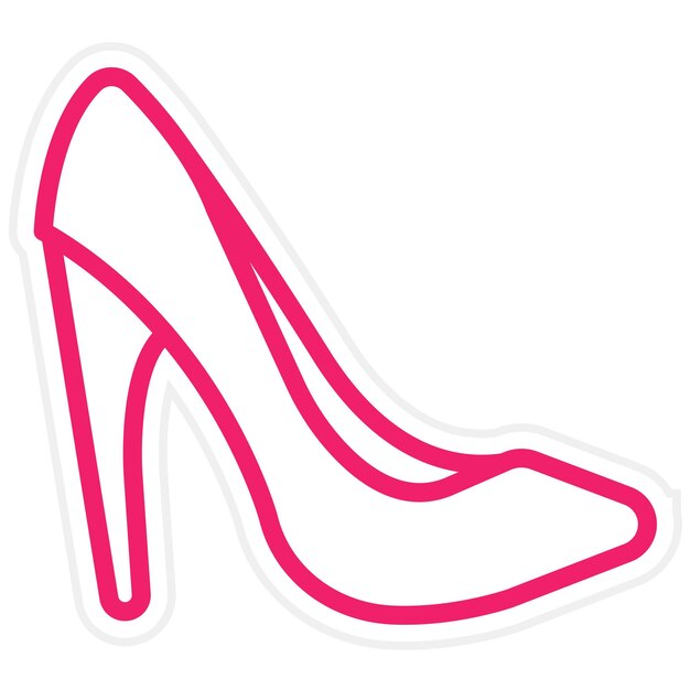 Diseño vectorial Estilo del icono de los tacones altos