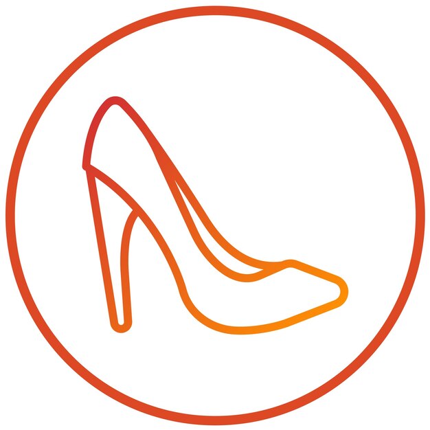 Diseño vectorial Estilo del icono de los tacones altos