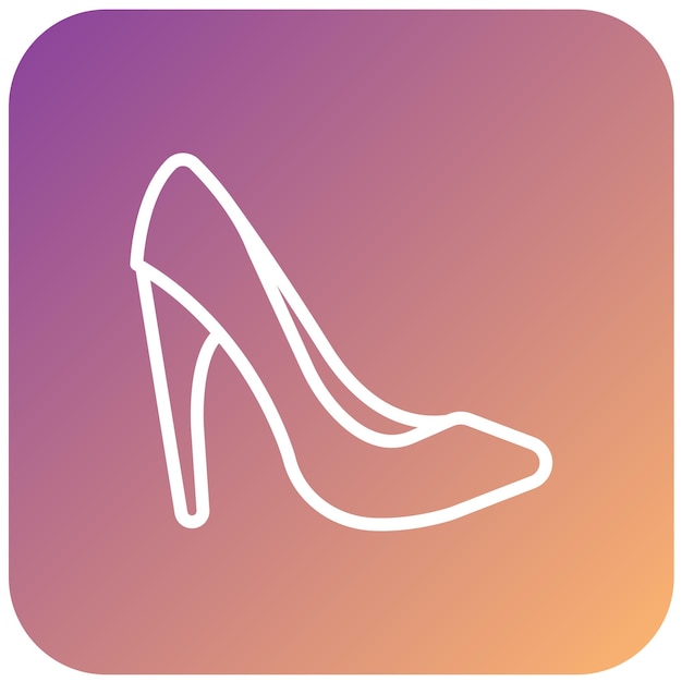 Diseño vectorial Estilo del icono de los tacones altos