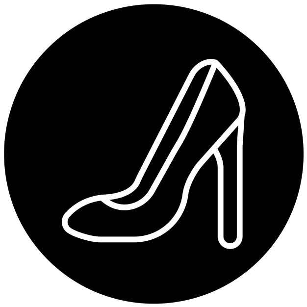 Diseño vectorial Estilo del icono de los tacones altos