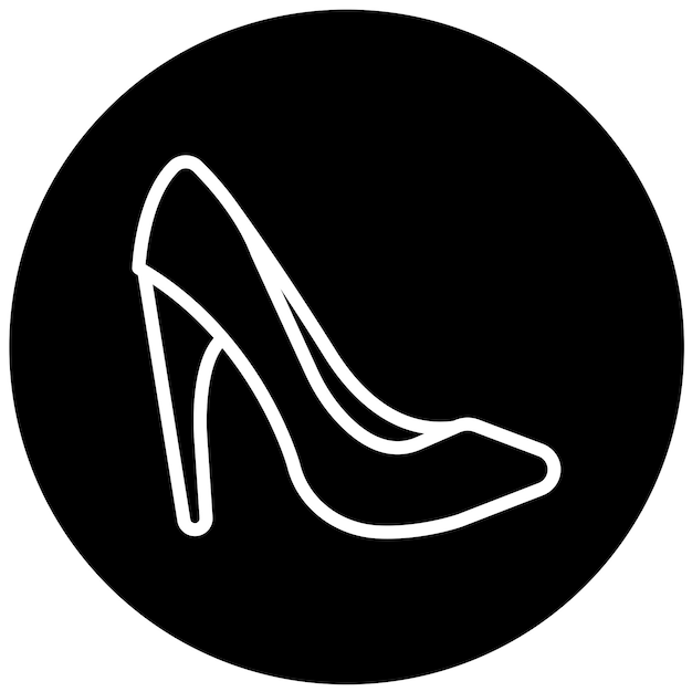 Diseño vectorial Estilo del icono de los tacones altos