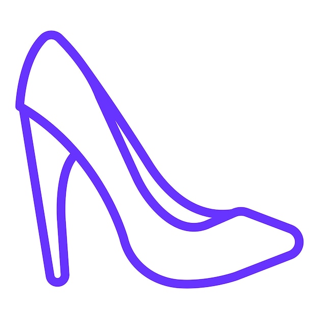 Diseño vectorial Estilo del icono de los tacones altos