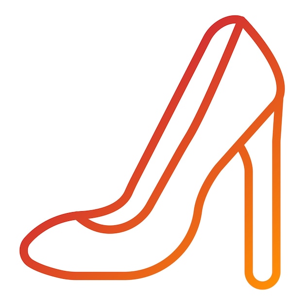 Diseño vectorial Estilo del icono de los tacones altos