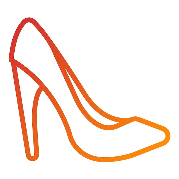 Diseño vectorial Estilo del icono de los tacones altos