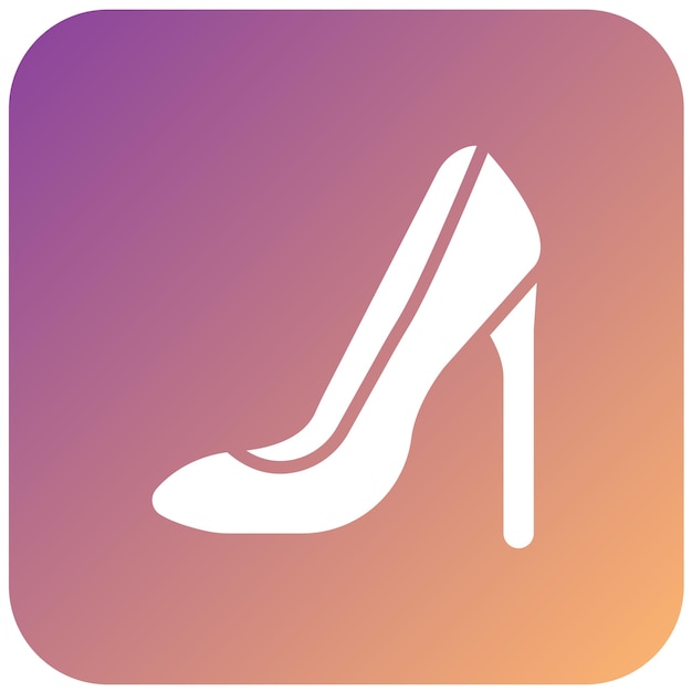 Diseño vectorial Estilo del icono de los tacones altos