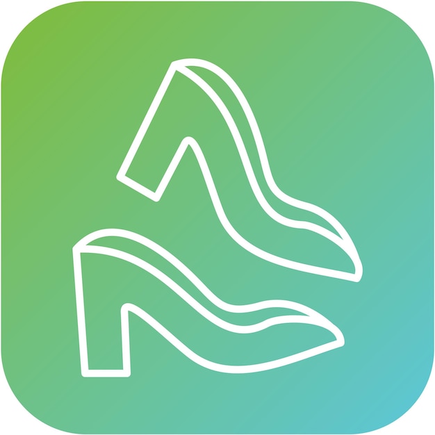 Diseño vectorial Estilo del icono de los tacones altos