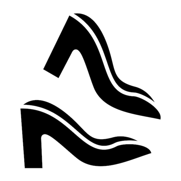 Diseño vectorial Estilo del icono de los tacones altos