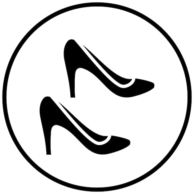 Diseño vectorial Estilo del icono de los tacones altos