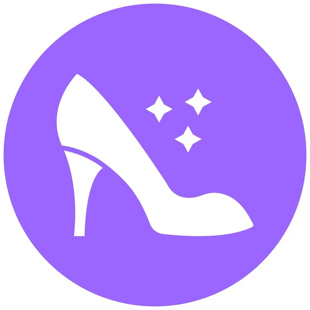 Diseño vectorial Estilo del icono de los tacones altos
