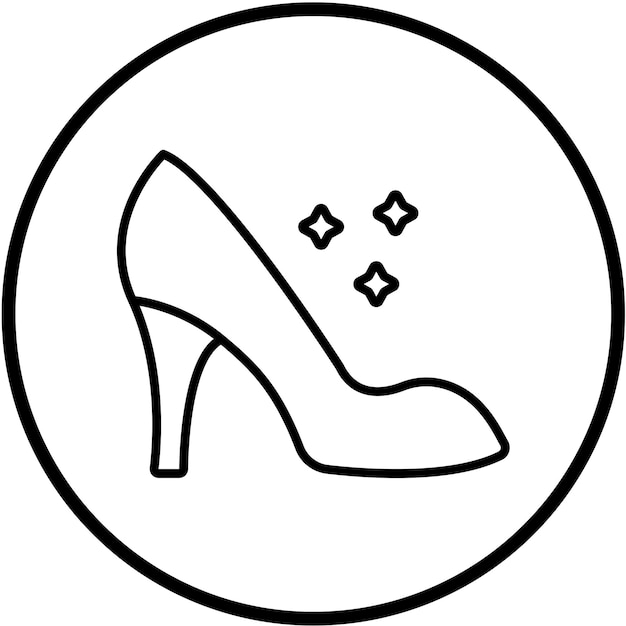 Diseño vectorial Estilo del icono de los tacones altos