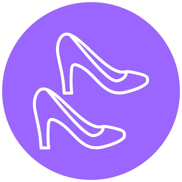Diseño vectorial Estilo del icono de los tacones altos