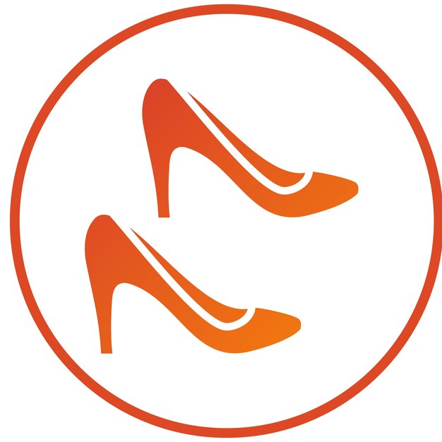 Diseño vectorial Estilo del icono de los tacones altos
