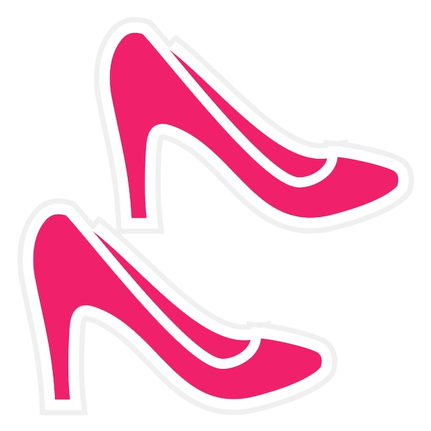 Diseño vectorial Estilo del icono de los tacones altos