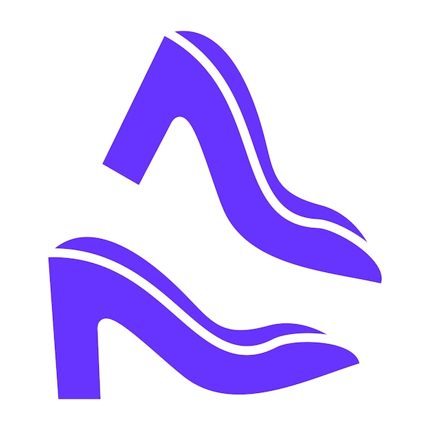 Diseño vectorial Estilo del icono de los tacones altos