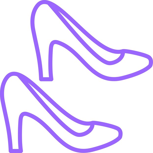 Diseño vectorial Estilo del icono de los tacones altos