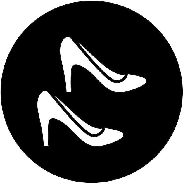 Diseño vectorial Estilo del icono de los tacones altos