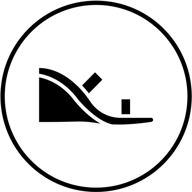 Diseño vectorial Estilo del icono del talón de la cuña