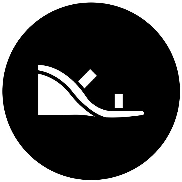 Diseño vectorial Estilo del icono del talón de la cuña
