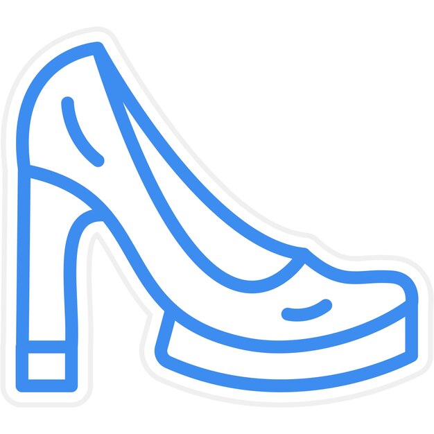 Diseño vectorial Estilo del icono de los talones