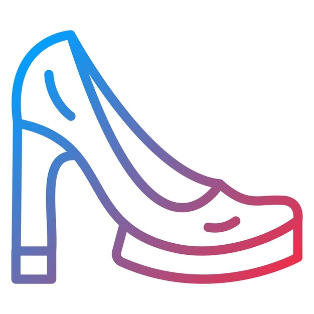 Diseño vectorial Estilo del icono de los talones