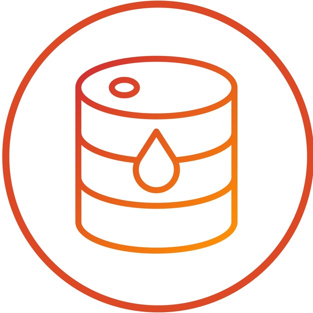 Diseño vectorial Estilo del icono del tambor de aceite