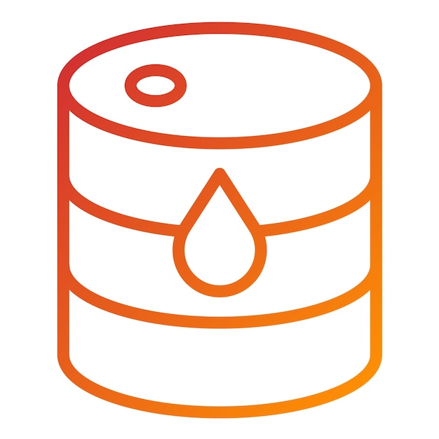 Diseño vectorial Estilo del icono del tambor de aceite