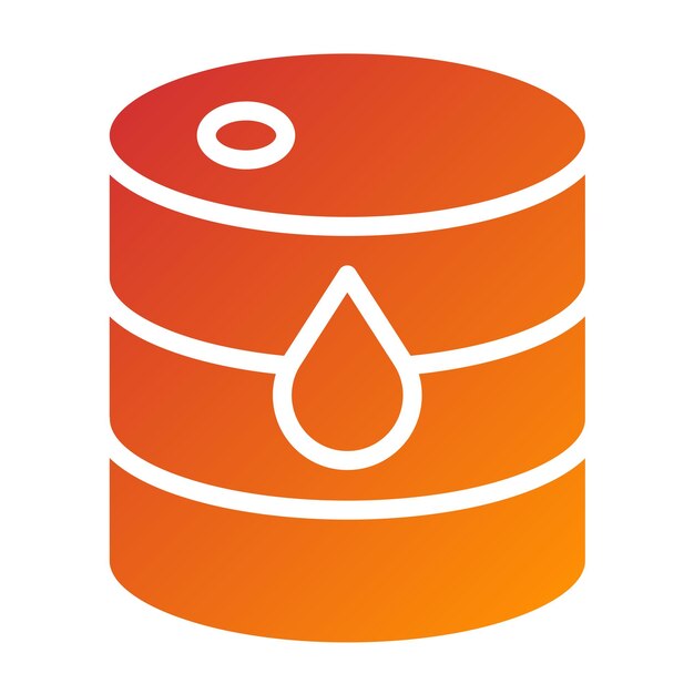Diseño vectorial Estilo del icono del tambor de aceite