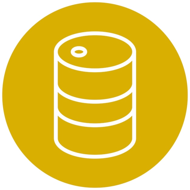 Diseño vectorial Estilo del icono del tambor químico