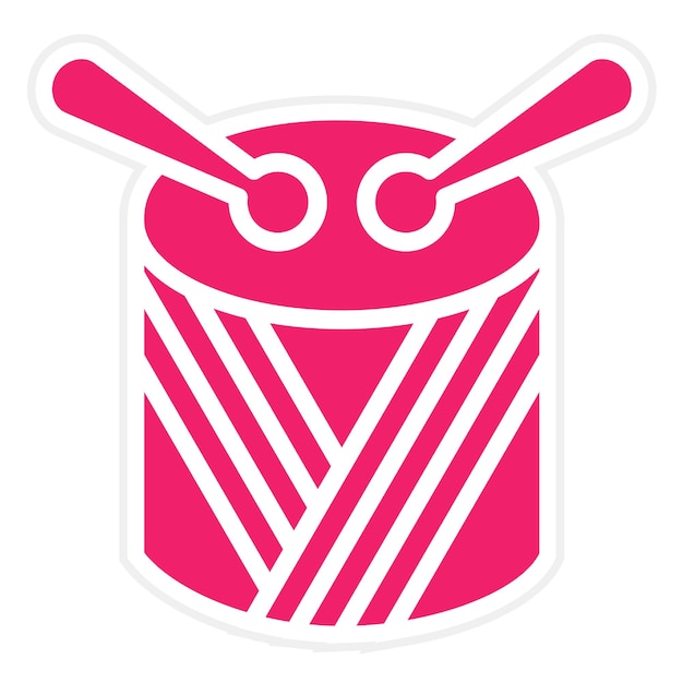 Diseño vectorial del estilo del icono del tambor