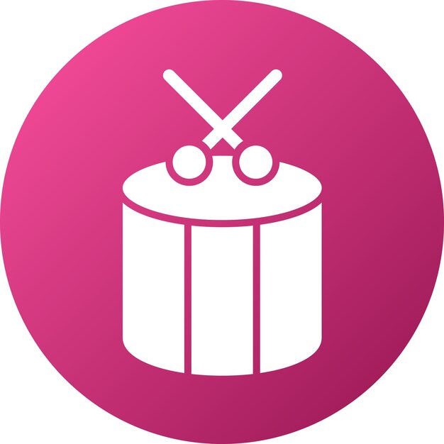 Diseño vectorial del estilo del icono del tambor