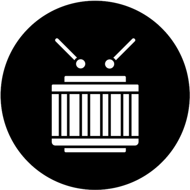 Diseño vectorial del estilo del icono del tambor