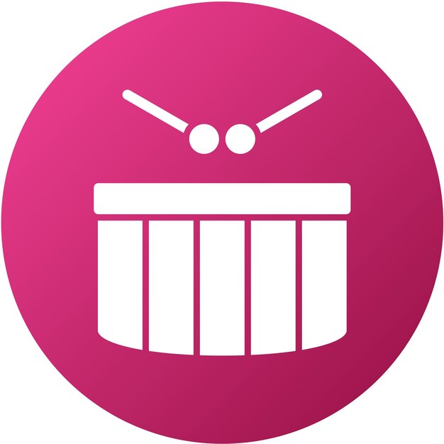 Diseño vectorial del estilo del icono del tambor