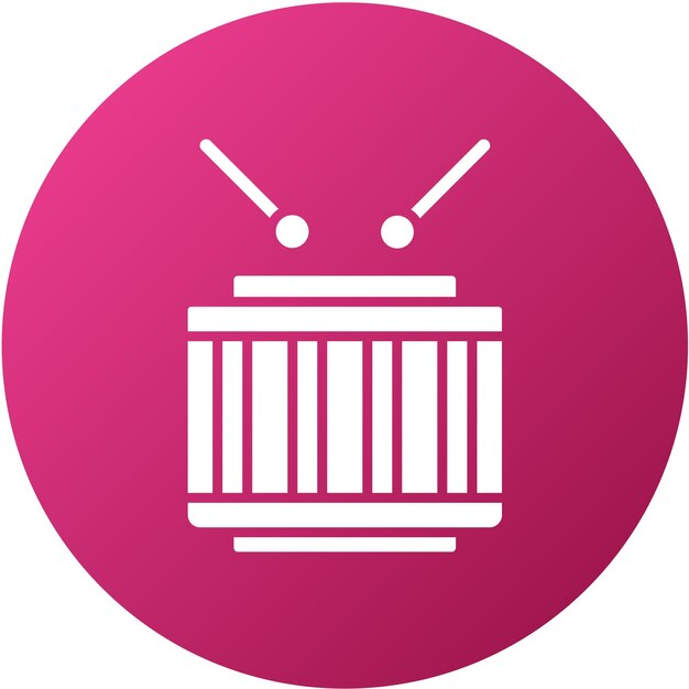 Diseño vectorial del estilo del icono del tambor