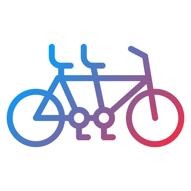 Diseño vectorial Estilo de icono en tándem