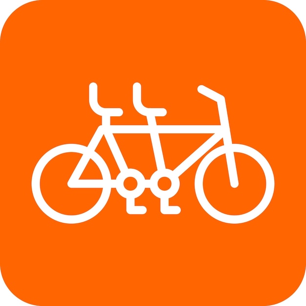 Diseño vectorial Estilo de icono en tándem