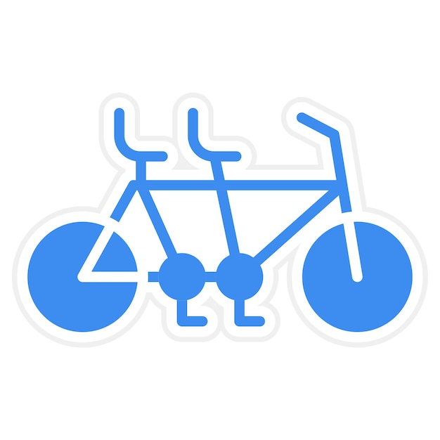 Diseño vectorial Estilo de icono en tándem