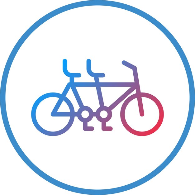 Diseño vectorial Estilo de icono en tándem