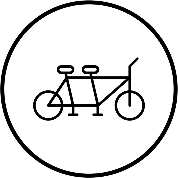 Diseño vectorial Estilo de icono en tándem