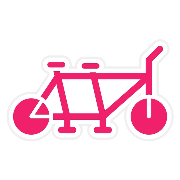 Diseño vectorial Estilo de icono en tándem