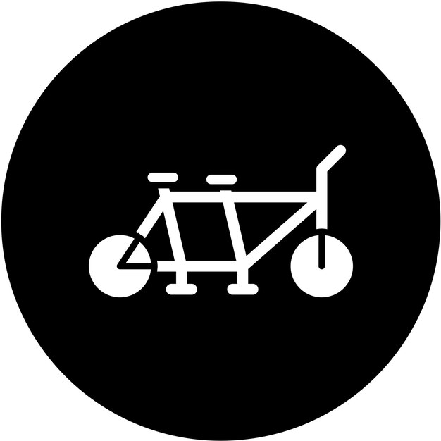 Diseño vectorial Estilo de icono en tándem