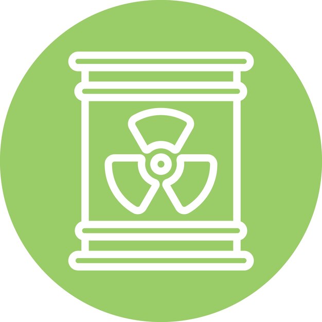 Diseño vectorial Estilo del icono del tanque del núcleo
