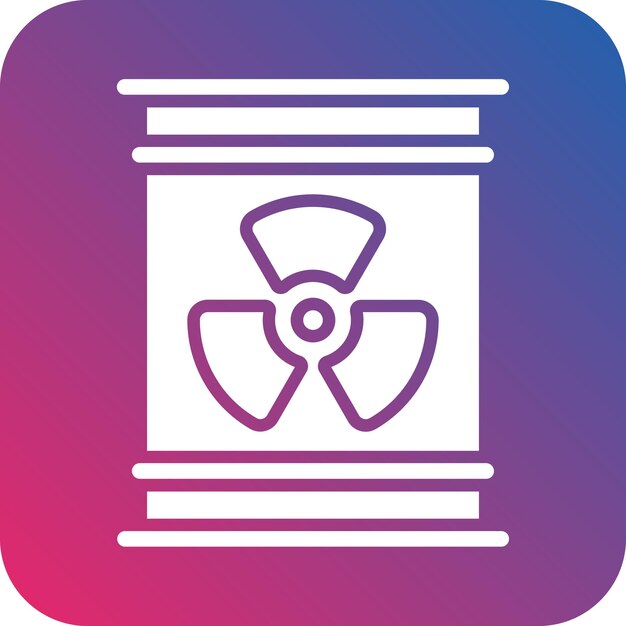 Diseño vectorial Estilo del icono del tanque del núcleo