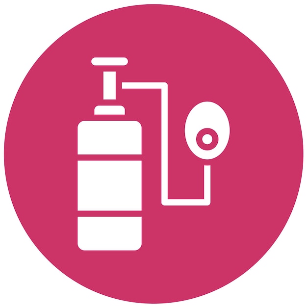 Diseño vectorial Estilo del icono del tanque de oxígeno