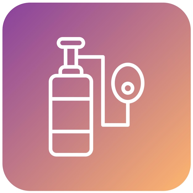 Diseño vectorial Estilo del icono del tanque de oxígeno
