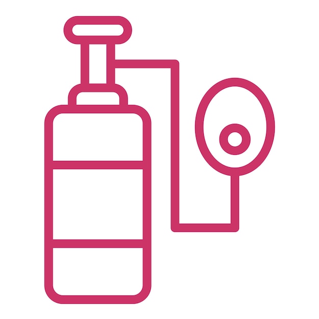 Diseño vectorial Estilo del icono del tanque de oxígeno